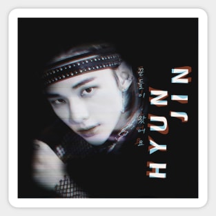 SK Hyunjin Dark Glitch Effect Sticker